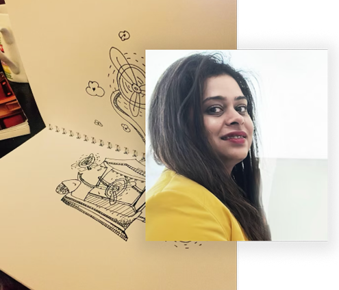 Sketchbook and portrait